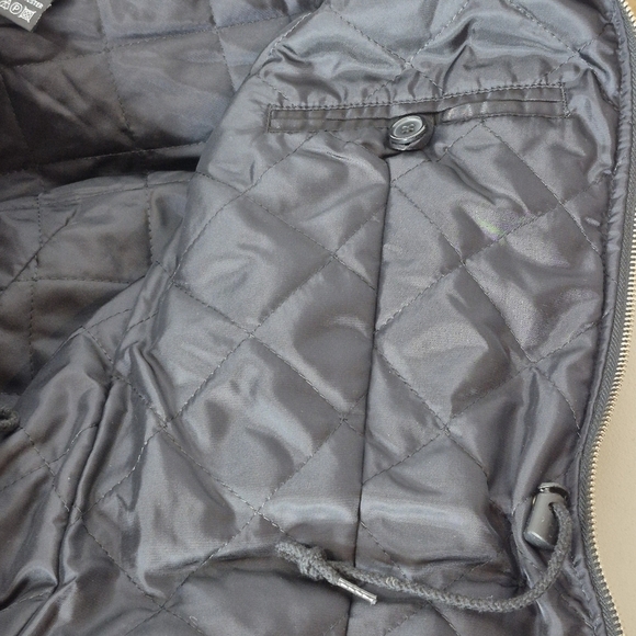 Alpha Industries Adrienne Black Nylon Jacket Attached Hood Removable Fur Trim -S - Picture 13 of 16